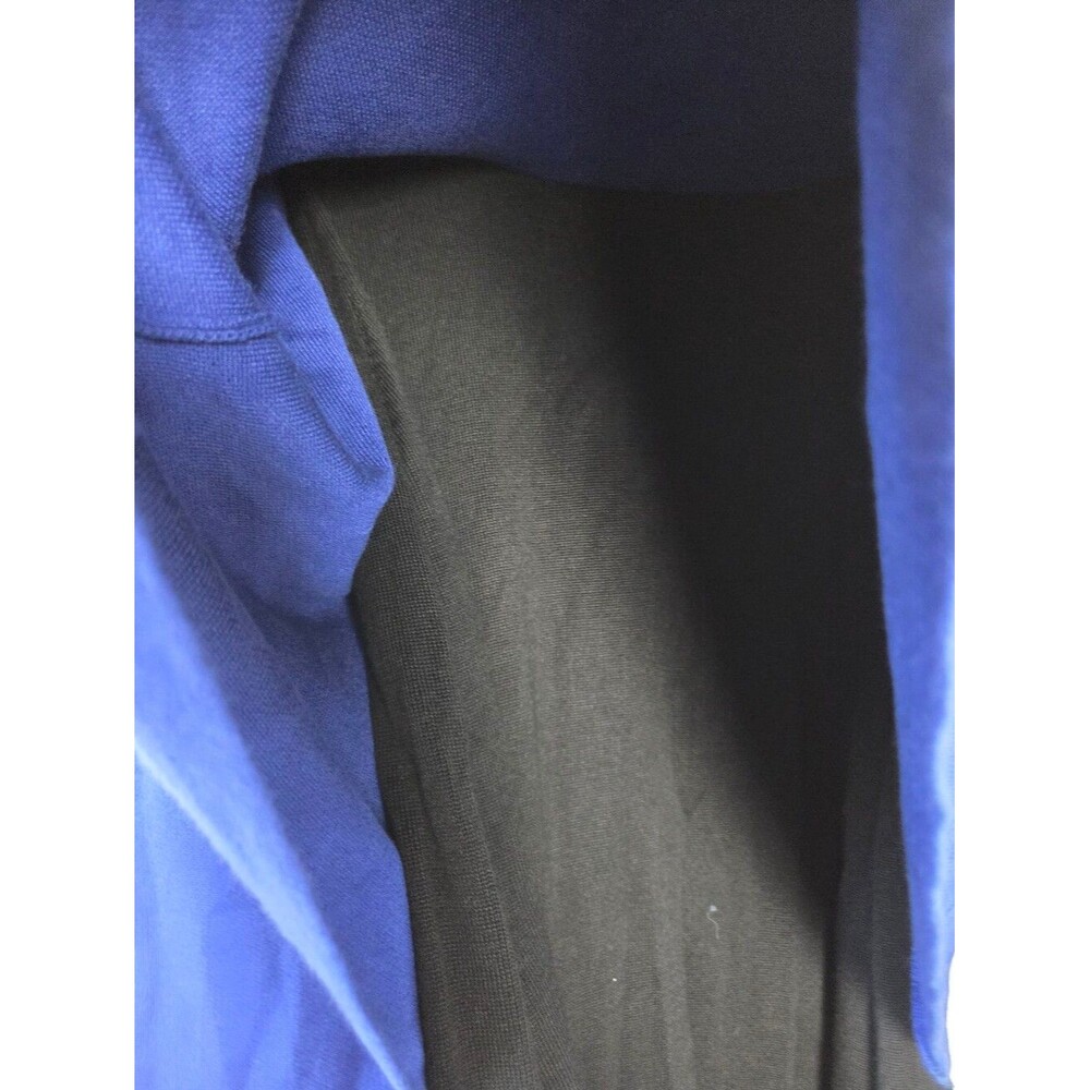 Nina Leonard Sweater Dress Cowl Neck Long Sleeve Cobalt Blue Black Old Money XL - Picture 6 of 11